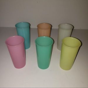 Retro Vintage Tupperware Tumbler set of 6
